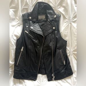 Mackage genuine lamb leather biker vest